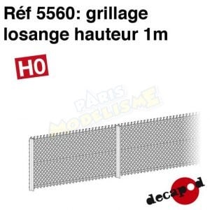 Grillage losange hauteur 1m [HO] - DECAPOD 5560