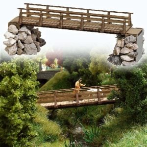 Décor [HO] : Passerelle en bois [à la campagne] - BUSCH 1497