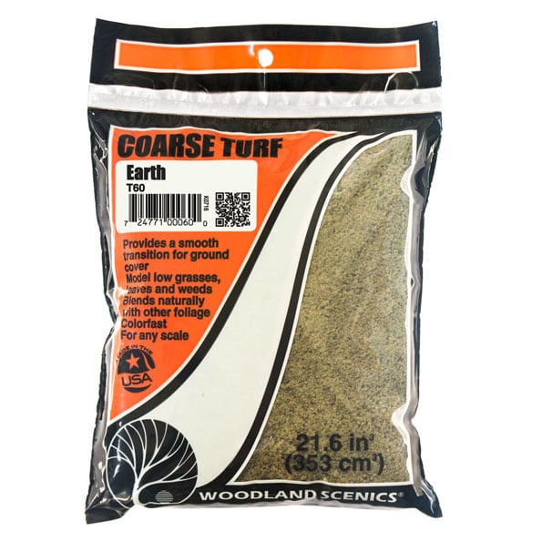 Végétation : Sachet de terre grossier à floquer - WOODLAND SCENICS T60