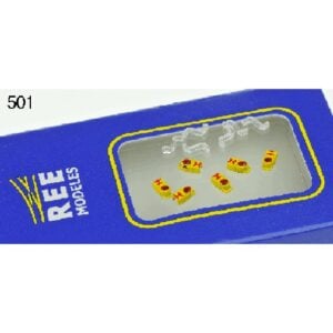 [HO] : Lanternes feux de fin de convoi moderne jaune, SNCF, Ep. IV-V [x 6] – REE XB501