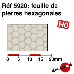 Feuille de pierres hexagonales [HO] - DECAPOD 5920