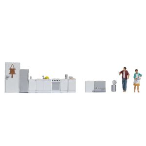 Set de figurines et mobilier [HO] : "cuisine" - NOCH 16285