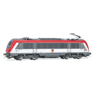 [HO] : Locomotive électrique BB 36013, livrée rouge/argent, Ep. VI, Analogique - JOUEF HJ2479