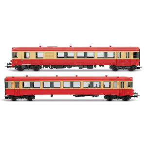 [HO] : Autorail diesel EAD X 4300, livrée rouge/crème à toit rouge, Ep. IV, Analogique - JOUEF HJ2625