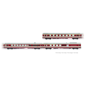 [HO] : Coffret de 3 voitures « Le Capitole » 1985, A8u + Vru + A4Dtux, Ep. IV, SNCF - JOUEF HJ4201HM