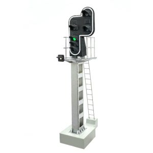 Signalisation [HO] : Signal principal avec 7 LEDs (rouge/vert/rouge/jaune/blanc + double jaune) de la SNCF - MAFEN 913213