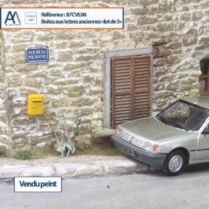 [HO] : Boîtes aux lettres anciennes sur pied [x 5] - AIGUILLAGES & ACCESSOIRES 87CVL06