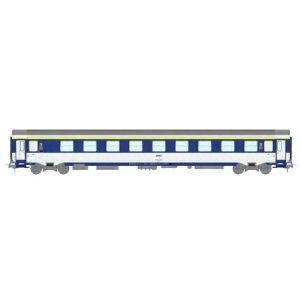 [HO] : Voiture Corail VU Couchettes (A9c9x) bleu TEN et blanc avec logo encadré, Ep. IV-V, SNCF - REE JM034