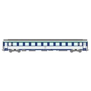 [HO] : Voiture Corail VU Couchettes (B10c10x) bleu TEN et blanc avec logo encadré, Ep. IV-V, SNCF - REE JM035