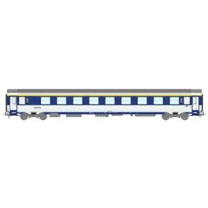 [HO] : Voiture Corail VU Couchettes (A9c9x) bleu TEN et blanc avec logo nouille, Ep. IV-V, SNCF - REE JM038
