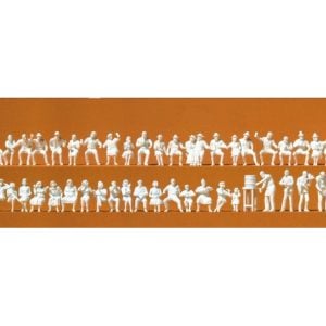Figurines à peindre [HO] : "A la brasserie" [47 pièces] - PREISER 16356