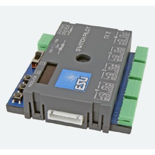 SwitchPilot 3, décodeur d'accessoires à solénoïde 4 voies, DCC/MM, OLED, avec retour d'information RC - ESU 51830