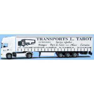 Véhicule [HO] : Camion semi-remorque Scania 4 R Topline, Aerop / transports Tarot - AWM 54525