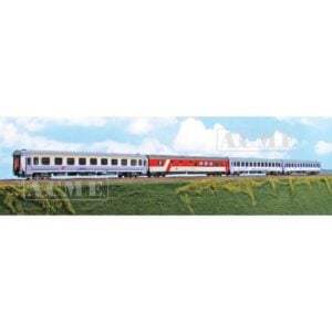 [HO] : Coffret de 4 voitures Eurocity 106/107 "Praha" (Amnouz + WRmz + Bdmnu x2), PKP, Ep. V-VI - ACME 55382