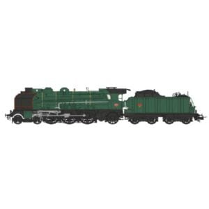 3 RAILS [HO] : Locomotive à vapeur 1-231G 226, ACFI, tender 30m³, machine et tender verts à filets rouges, Ep. III, SNCF, AC Sound - REE MB211SAC