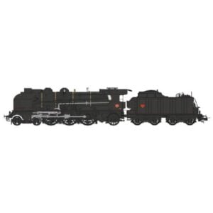3 RAILS [HO] : Locomotive à vapeur 1-231K 54, ACFI, tender 30m³, machine et tender noirs à filets rouges, Ep. III, SNCF, AC Sound - REE MB212SAC