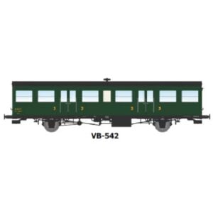 [HO] : Voiture Sud-Ouest 15m C6tf (3ème classe), vert 306, SNCF, Ep. III - REE VB542