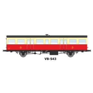 [HO] : Voiture Sud-Ouest 15m, 3ème classe, rouge et crème autorail, SNCF, Ep. III - REE VB543
