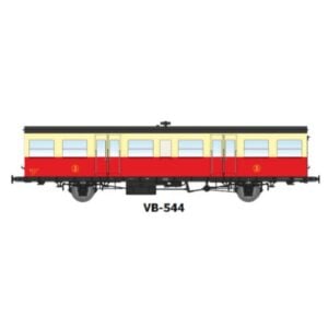 [HO] : Voiture Sud-Ouest 15m, 3ème classe, rouge et crème autorail, SNCF, Ep. III - REE VB544