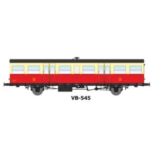 [HO] : Voiture Sud-Ouest 15m, 3ème classe, rouge et crème autorail, SNCF, Ep. III - REE VB545