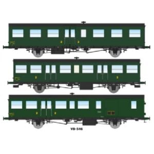 [HO] : Coffret de 3 voitures Sud-Ouest 15m, vert 306, SNCF, Ep. III - REE VB546