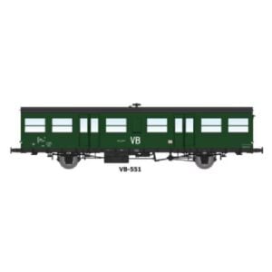[HO] : Voiture Sud-Ouest 15m, marquage VB, vert 306, SNCF, Ep. IV - REE VB551