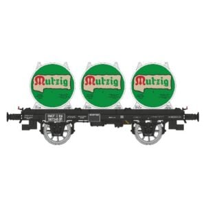 [HO] : Wagon plat + 3 containers citerne à bière « MUTZIG », SNCF, Ep. III - REE WB994