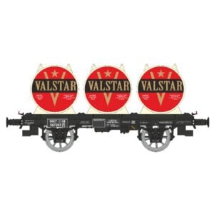 [HO] : Wagon plat + 3 containers citerne à bière « VALSTAR », SNCF, Ep. III - REE WB995