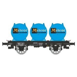 [HO] : Wagon plat + 3 containers citerne à bière « METEOR », SNCF, Ep. III - REE WB996